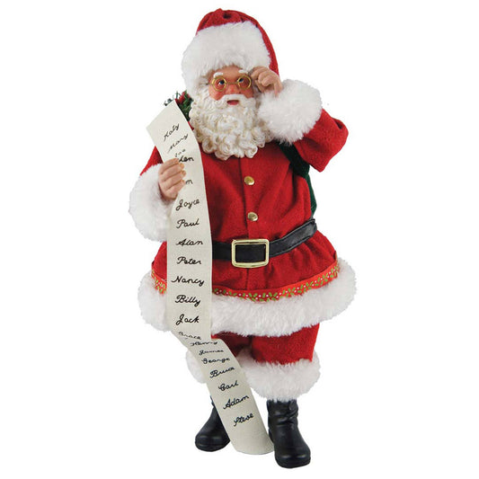 Traditional Santa 10" with List
