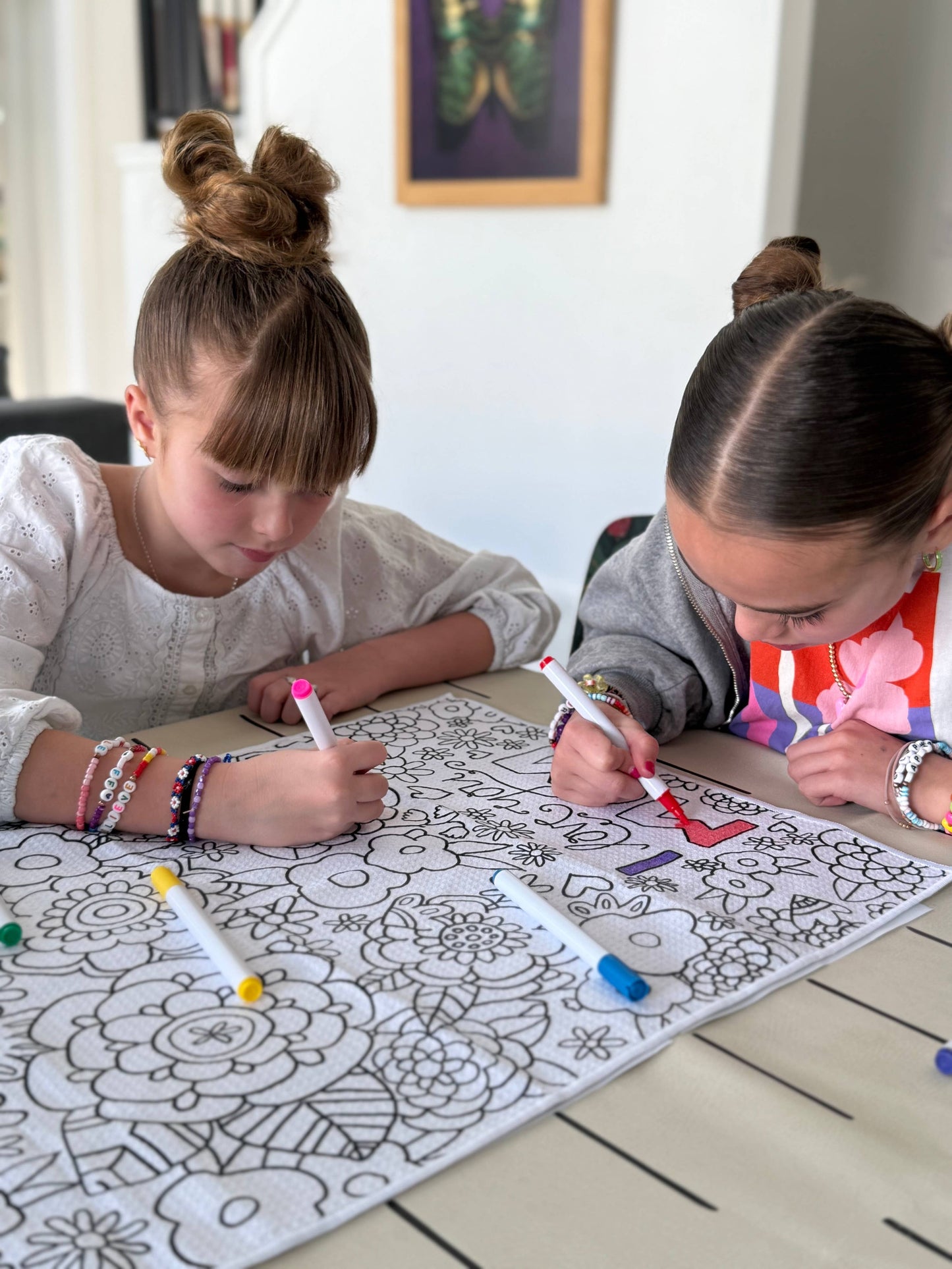Mother's Day Coloring Gift Box: I'm Lucky To Love You: Single-Sided Hand Towel