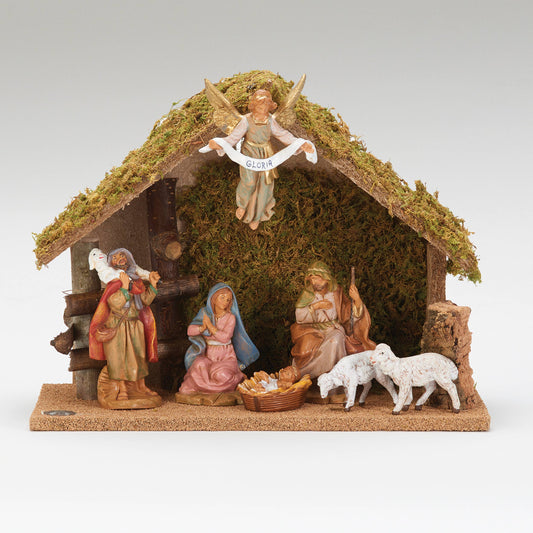7-Figure Nativity w/ Set Italian Stable-Fontanini