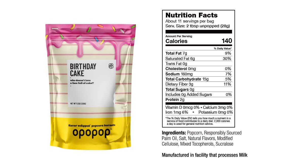 Birthday Cake Big Bags Popcorn Kernels Opopop