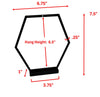 Hexagon Ornament Stands: Gold / Tall