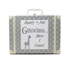 Going To Grandma's XO Suitcase Gray With Swaddle