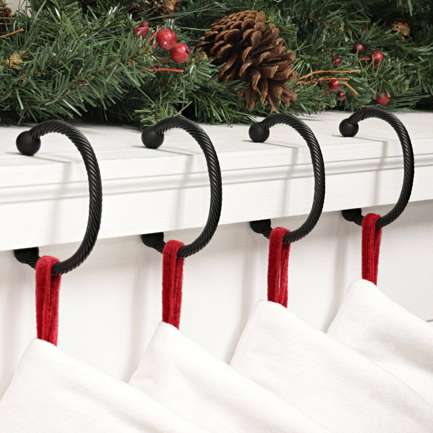 MantleClip®Chic Stocking Holder 4 Pack