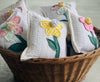 Upcycled Vintage Flower Quilt Pillow Handcrafted Home Decor