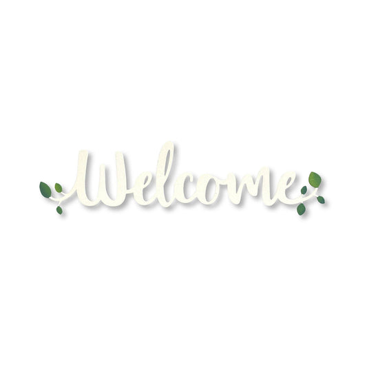 "Welcome" Word w/ Greenery Magnet