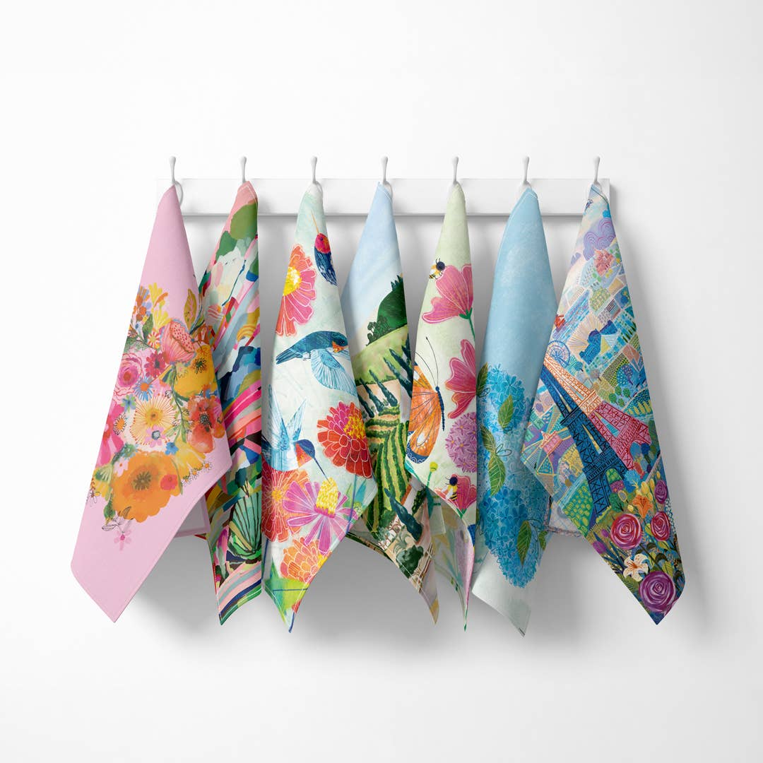 Tea Towel Blue Hydrangeas