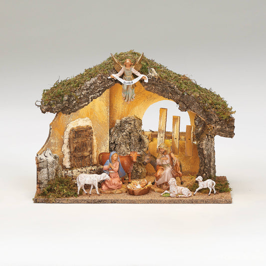 9-Figure Lighted Nativity Set-Fontanini