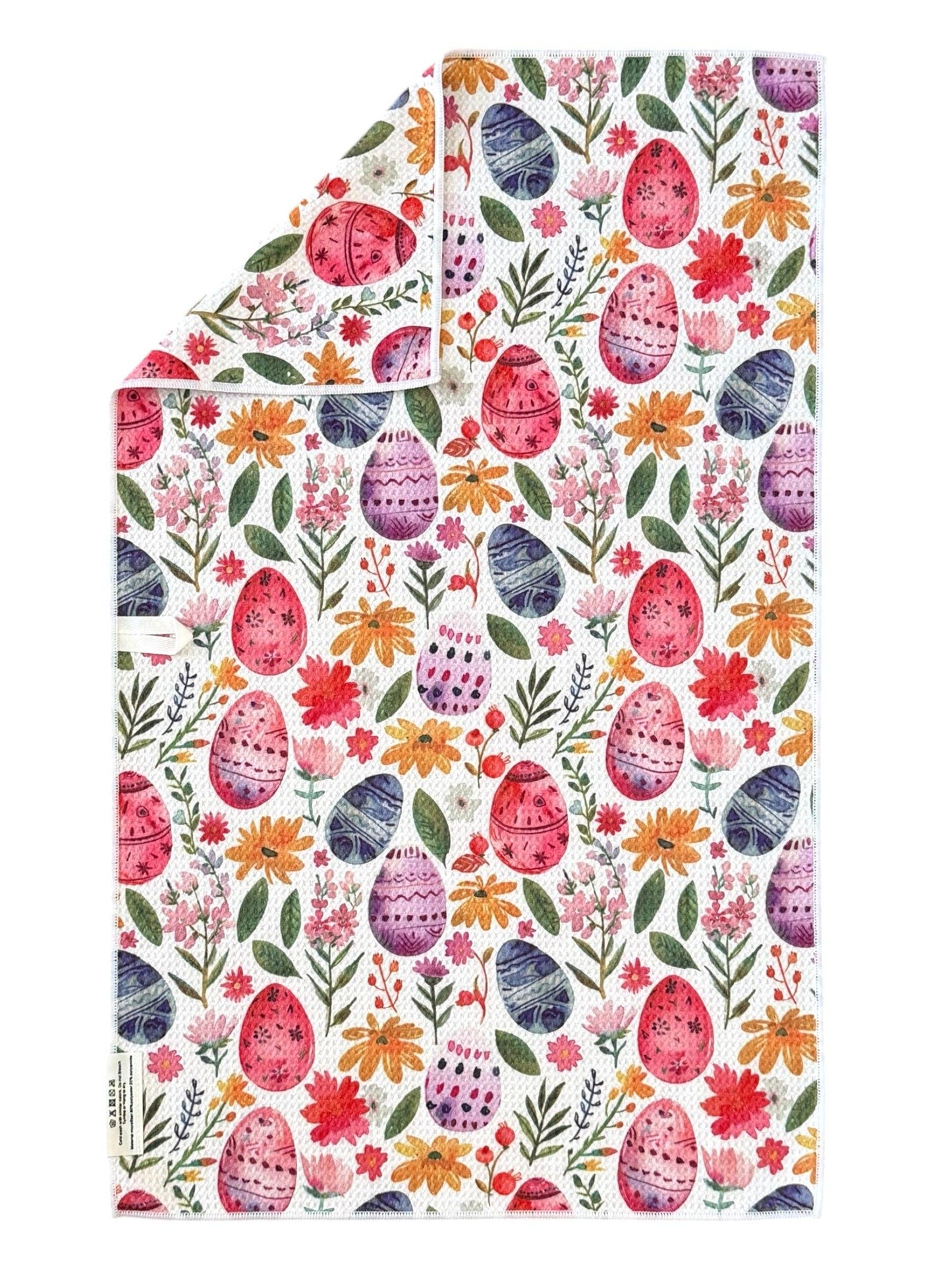 Eggs In Bloom: Double-Sided Hand Towel