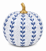Navy Meadow Sprig Pumpkin: 6"