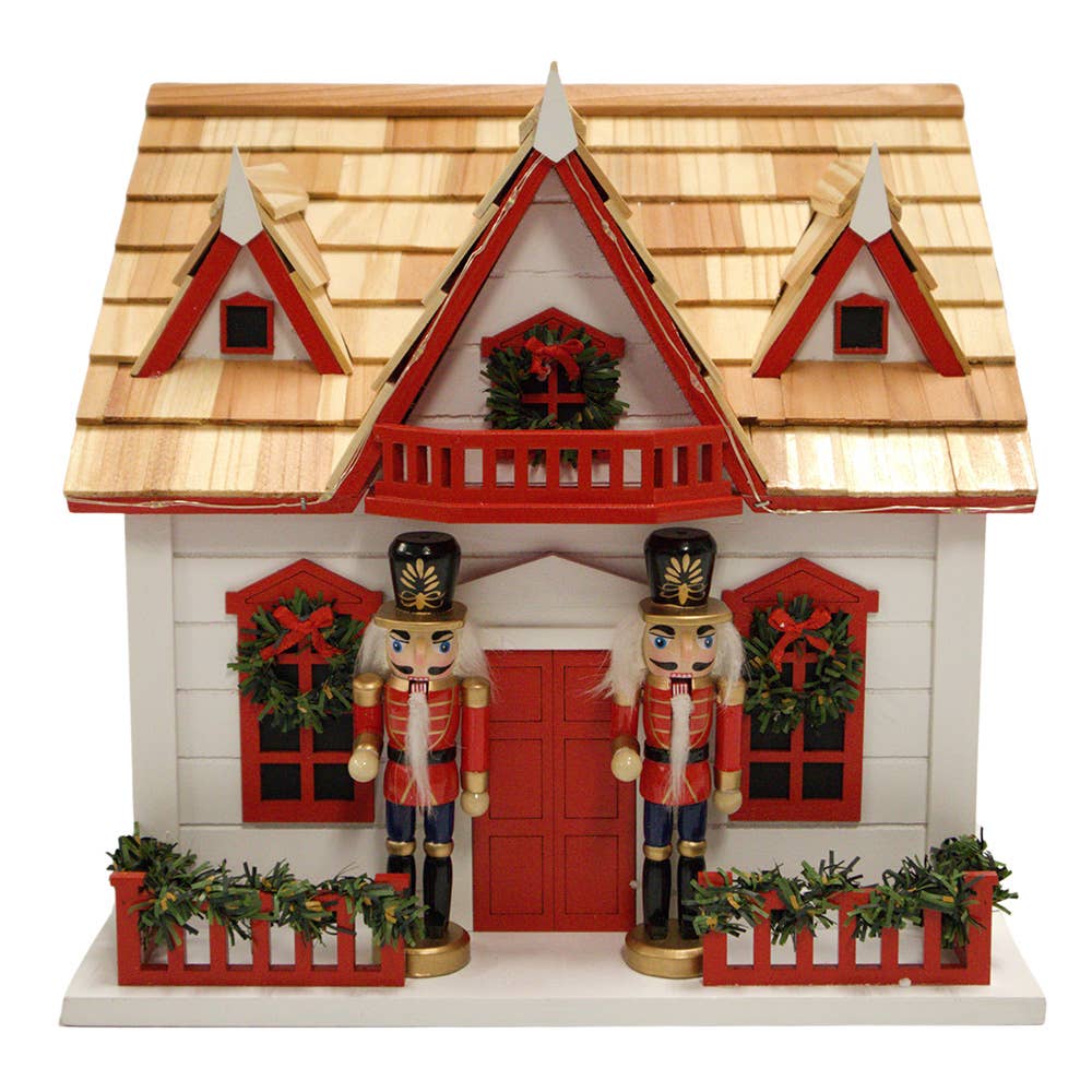 Birdhouse Nutcracker w/LED Lights
