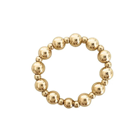Gold filled Waterproof Stretch Ring-Erin Grey