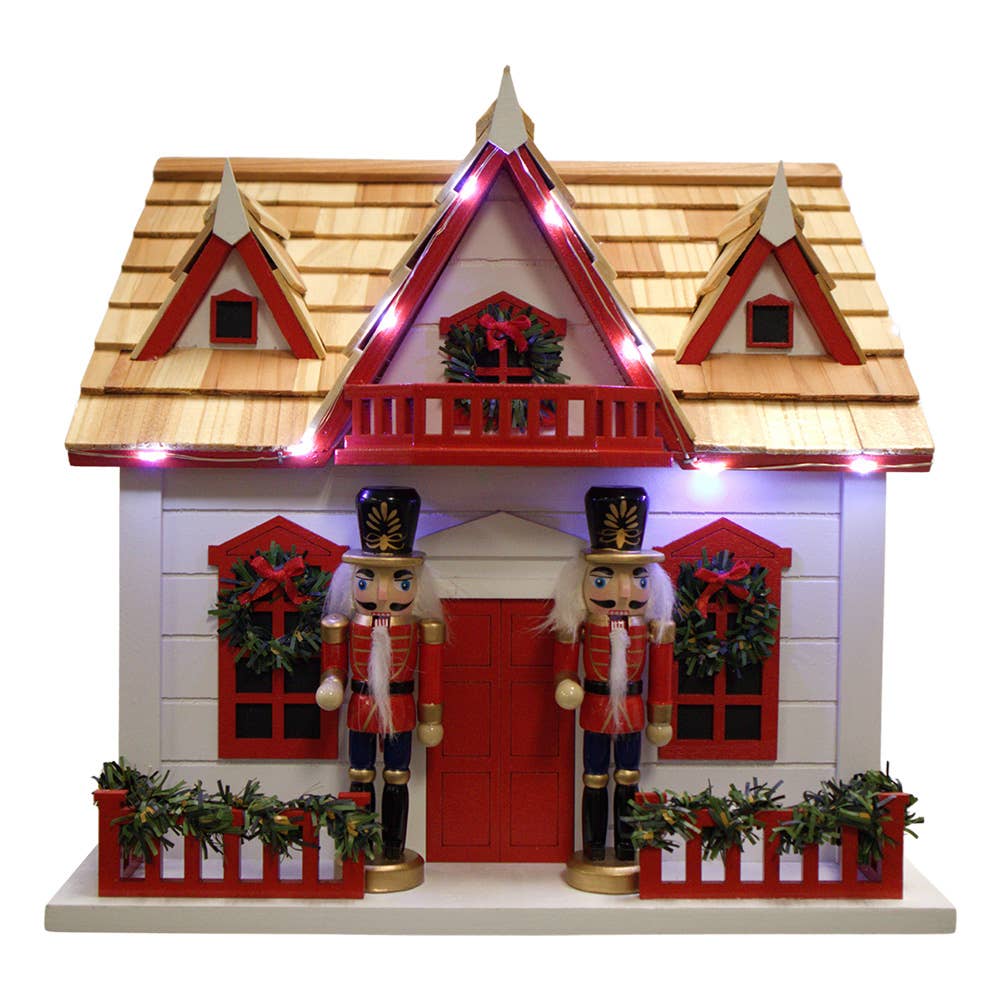 Birdhouse Nutcracker w/LED Lights