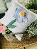 Upcycled Vintage Flower Quilt Pillow Handcrafted Home Decor
