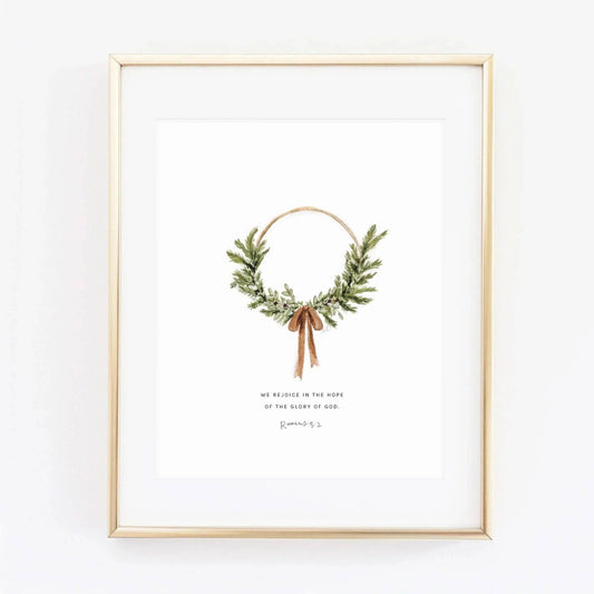 Wire wreath Scripture Print