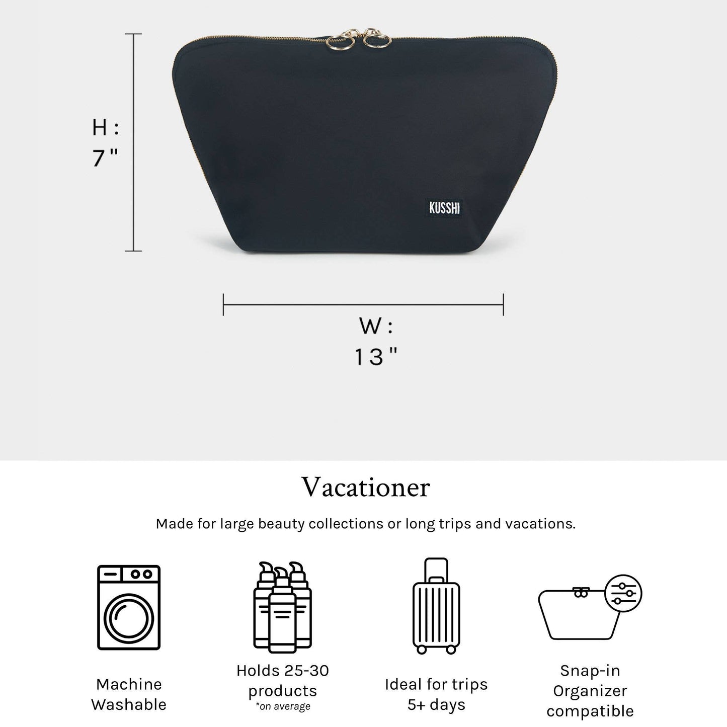 Vacationer Large Nylon Cosmetic Bag