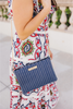 Clutch Large Navy/White Lemon Drop