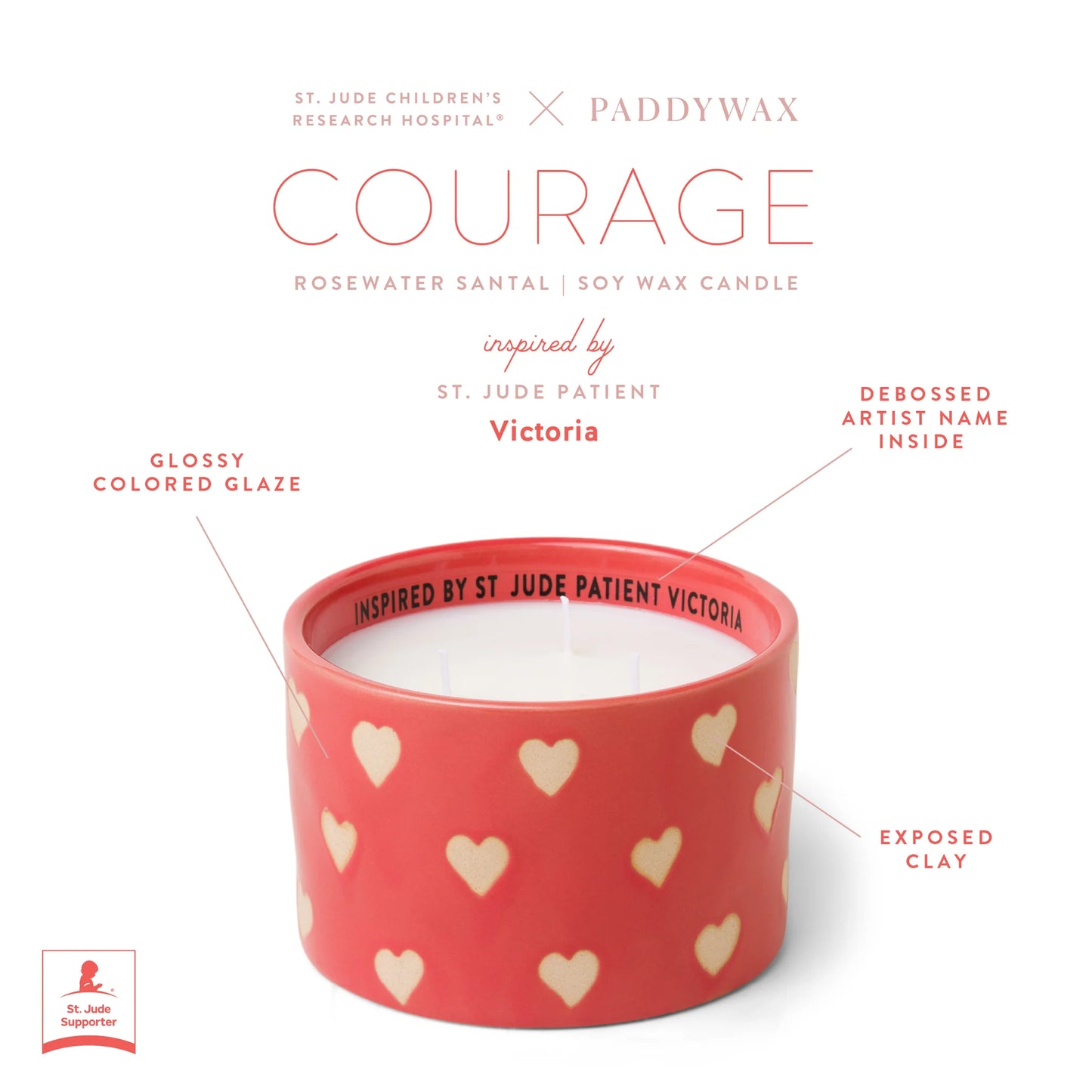Victoria's St. Jude Giveback Candle - Courage
