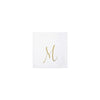 Papersoft Monogrammed Gold Cocktail Napkins