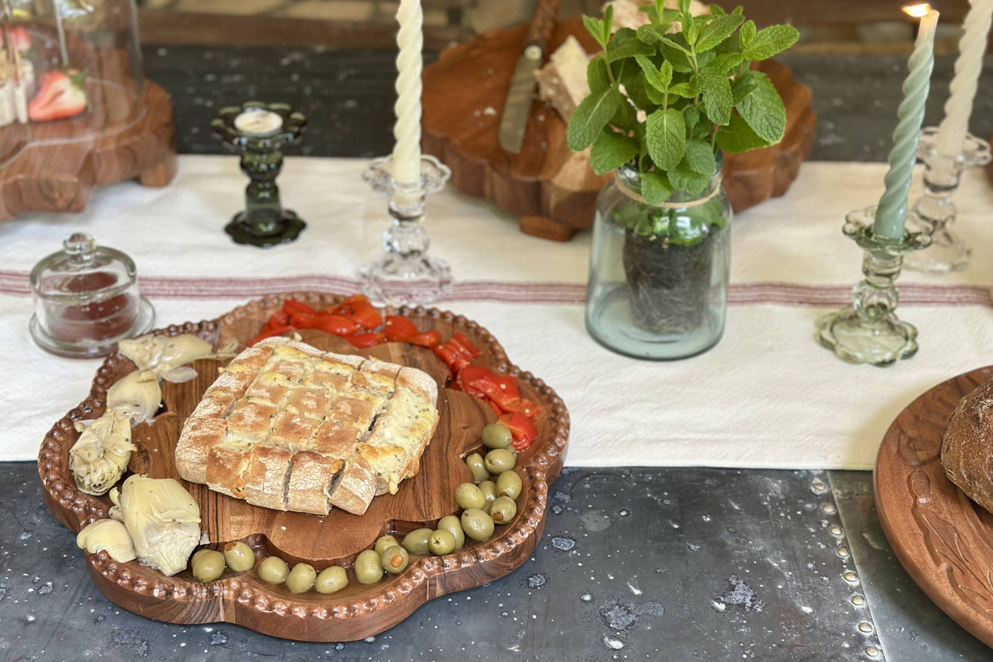 Vintage Scalloped English Bread Board