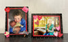 Heart w/ Pattern Magnets S/6 Red/Pink
