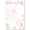While We're Out Babysitter Notes Large Notepad