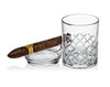 Double Old Fashion Glass with Cigar Holder