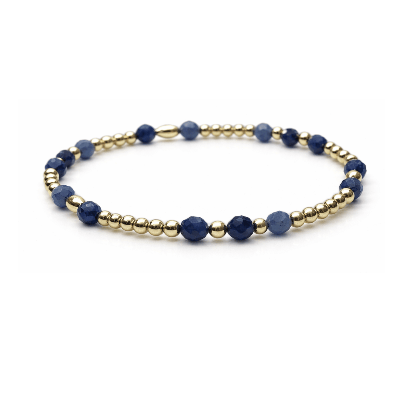 Signature Sodalite and Gold filled Beaded Bracelet-Erin Gray