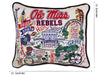 Ole Miss Pillow Embroidered