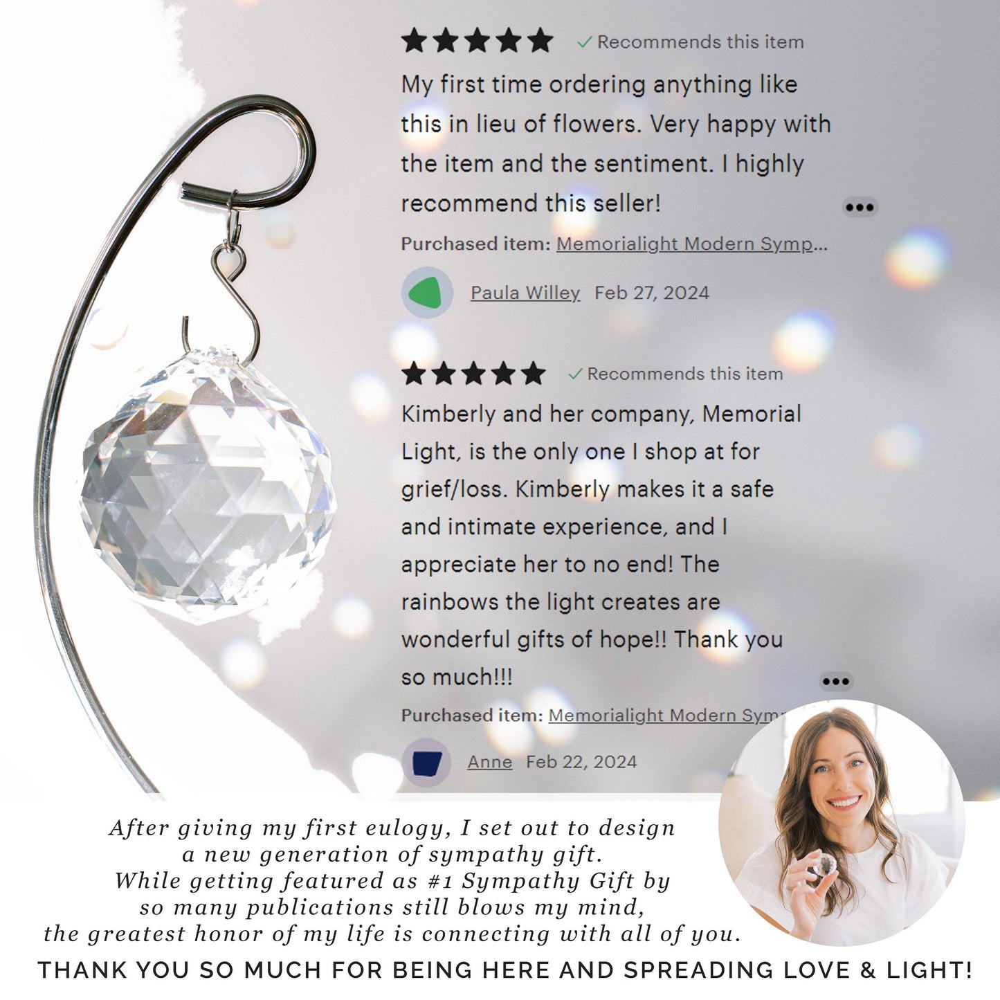 Tabletop Memorialight with Stand