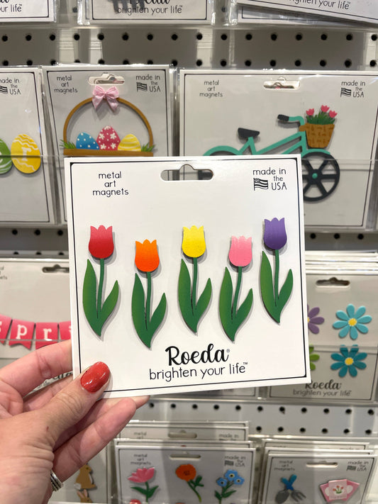 Rainbow Tulip Magnets S/5