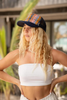 Hat Navy Loom Serenity Knot BB Citron