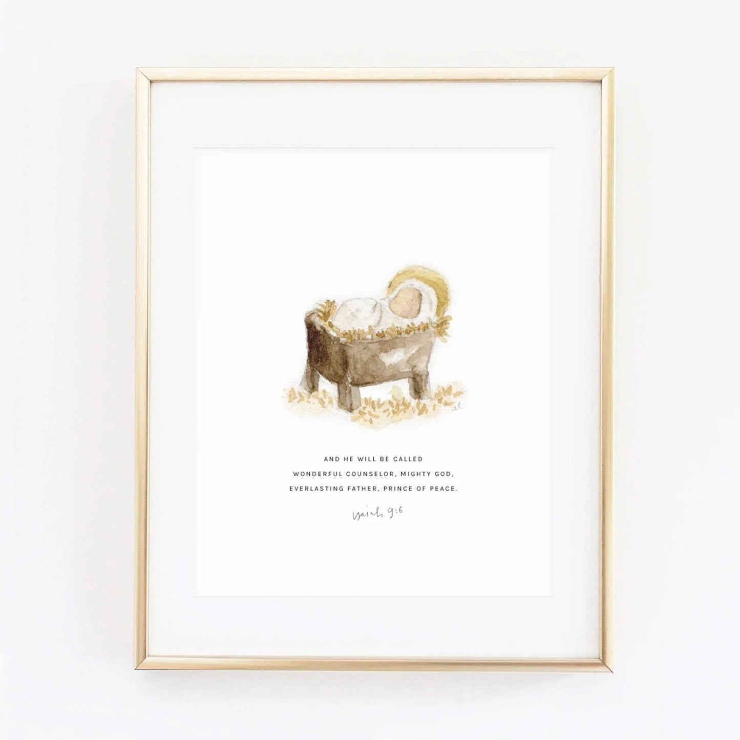 Manger Baby Scripture Print