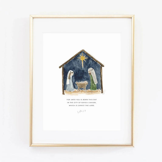 Nativity  Scripture Print
