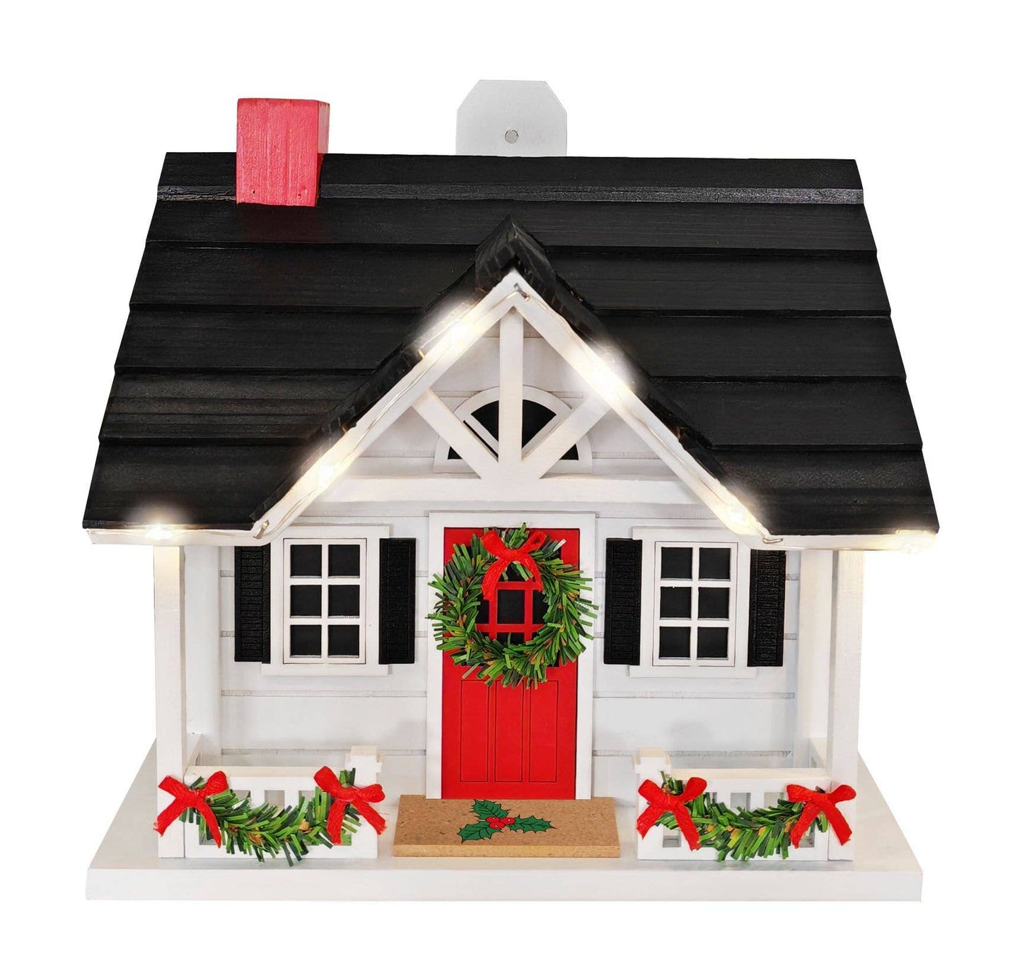 Birdhouse Caroler's Cape House w/LED Lights