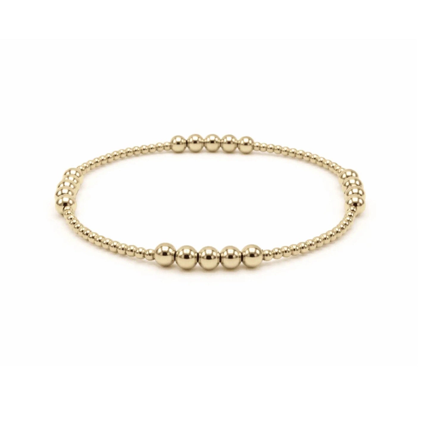 The Hamptons 2x4 14k Gold filled Beaded Bracelet: 7"