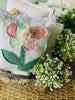 Upcycled Vintage Flower Quilt Pillow Handcrafted Home Decor