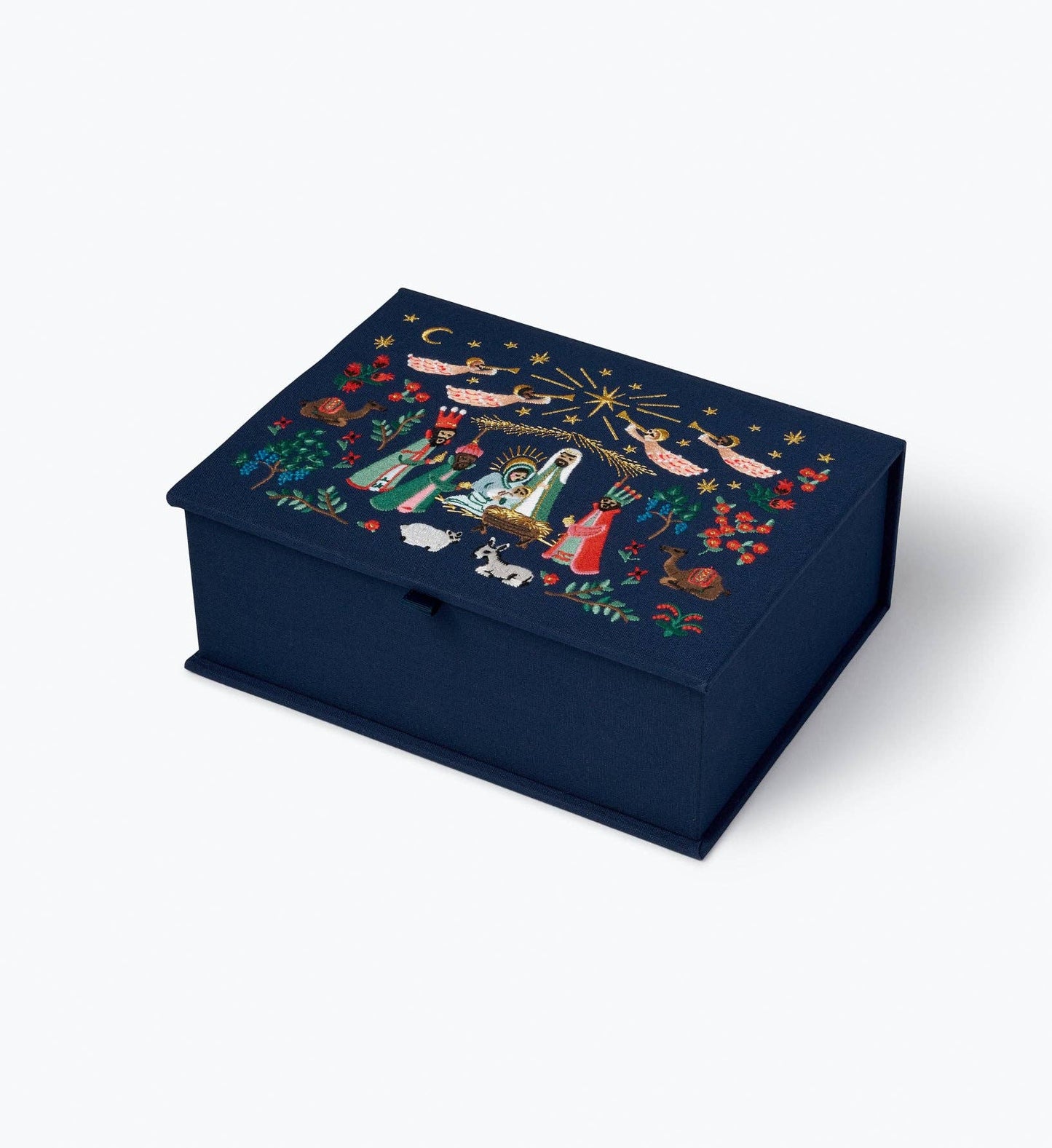 Nativity Large Embroidered Keepsake Box
