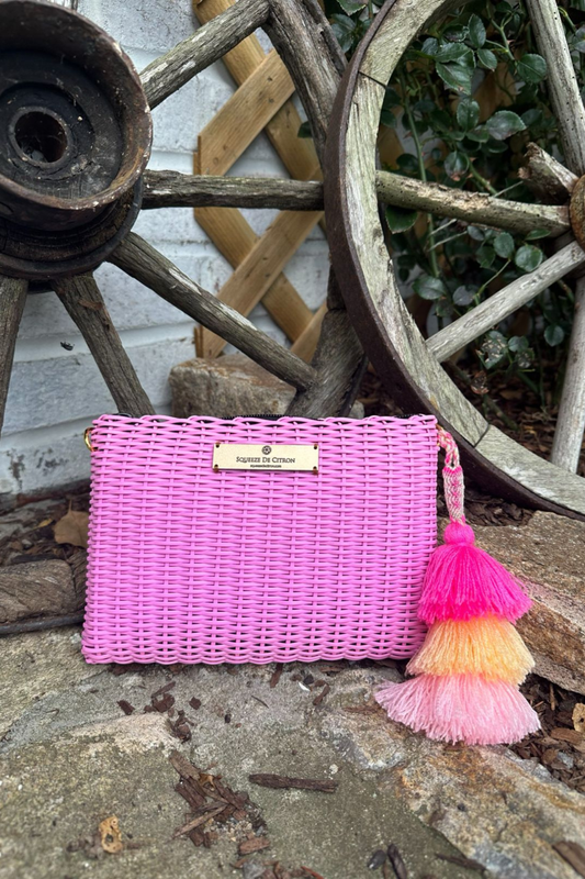 Clutch Small Pale Rose Lemon Drop Citron