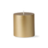Gold Metallic Pillar Candle 3x3