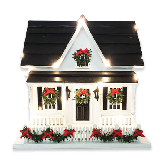 Birdhouse Holiday House w/LED Lights