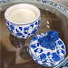 Porcelain Lidded Candle with Foo Dog