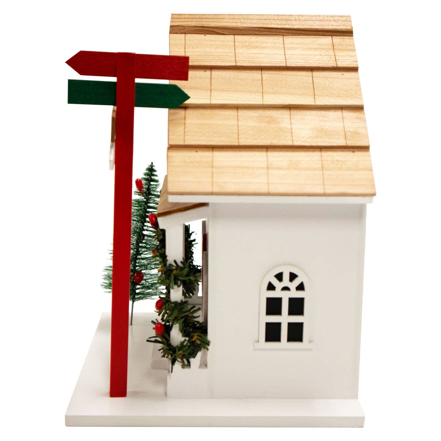Birdhouse Holiday Sign Post