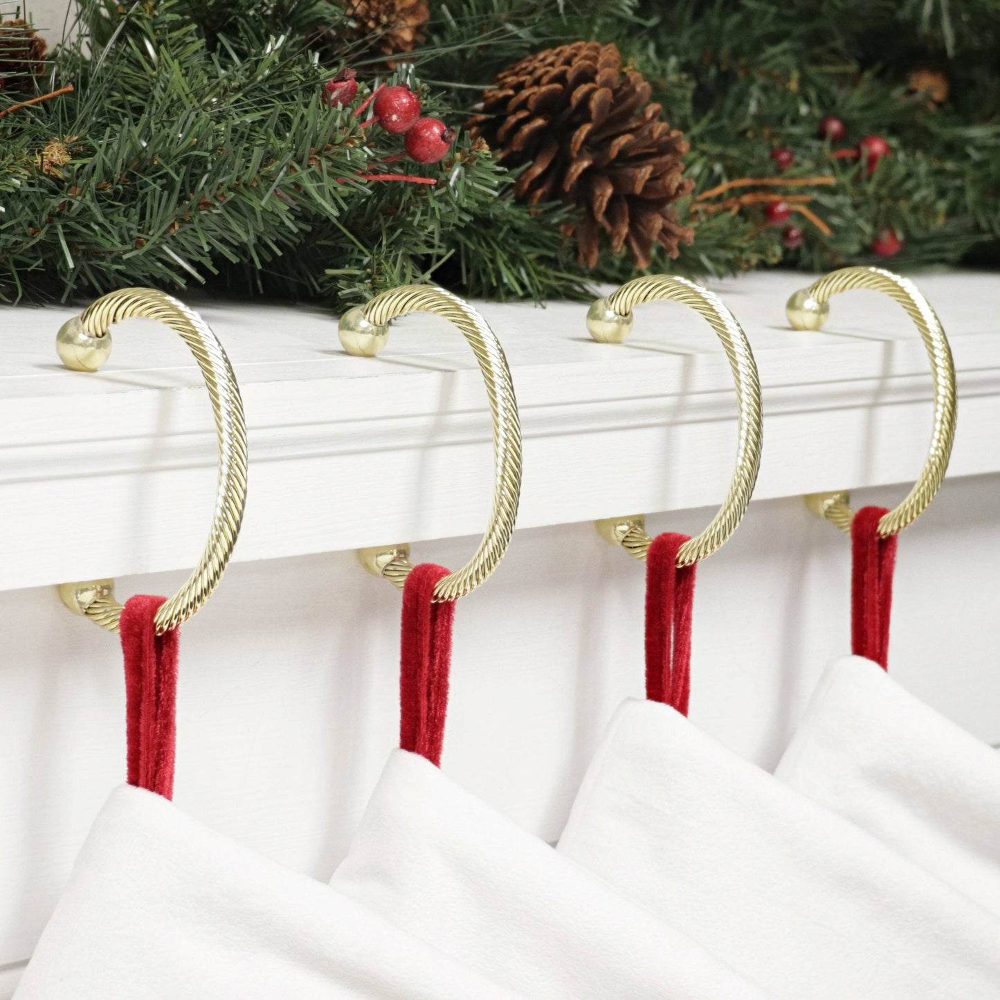 MantleClip®Chic Stocking Holder 4 Pack