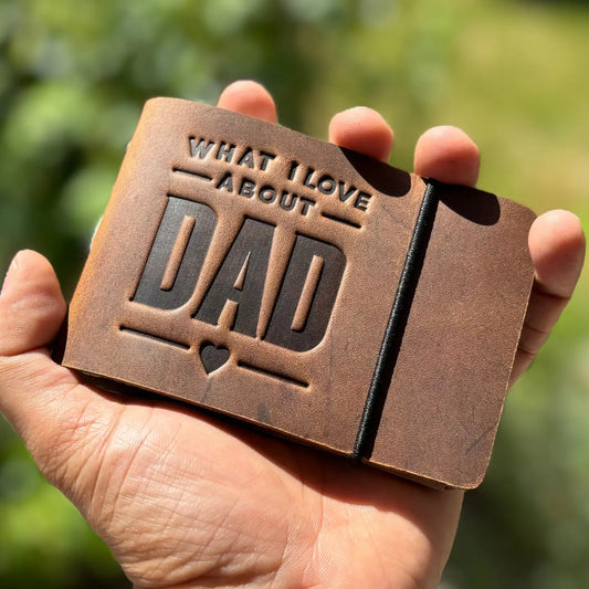 Premium Leather Dad Fill in the Blank Journal