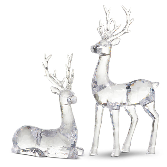Sculpted Acrylic Clear Deer