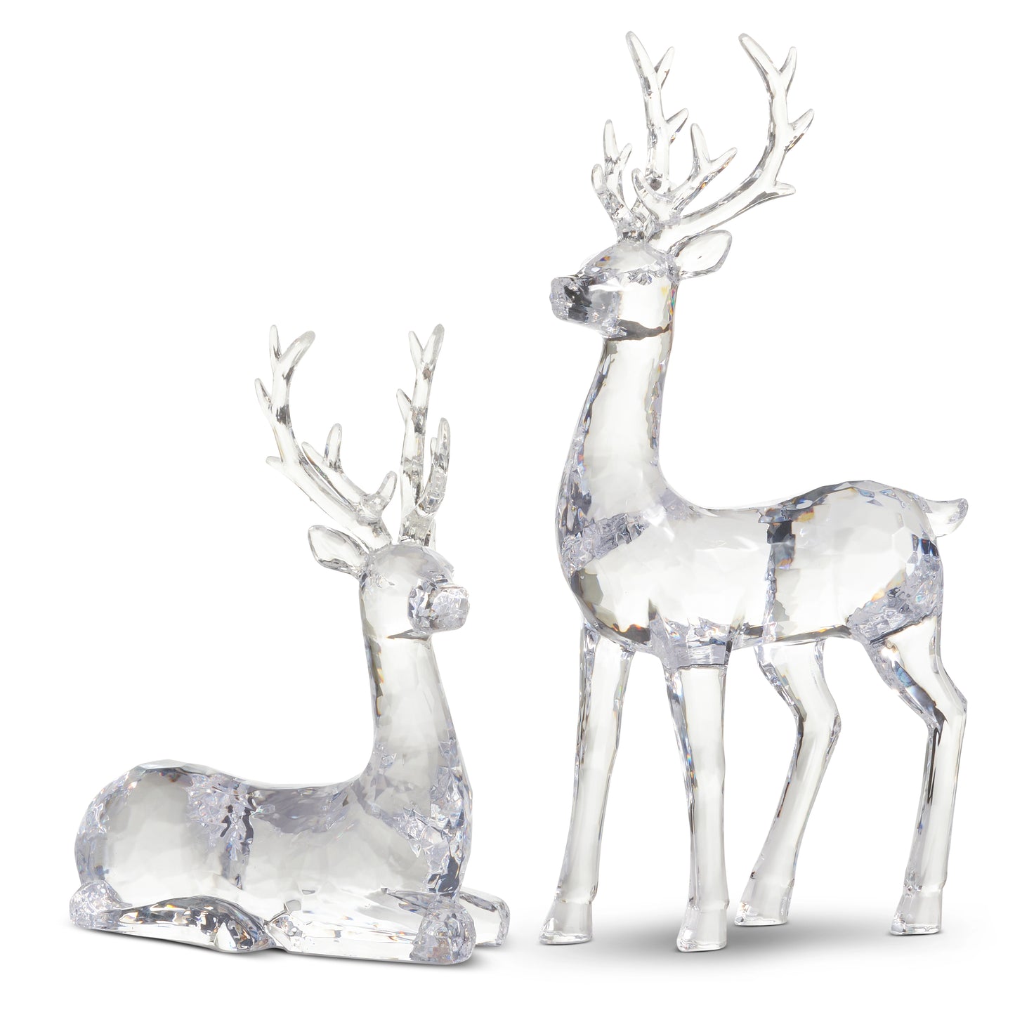 Sculpted Acrylic Clear Deer
