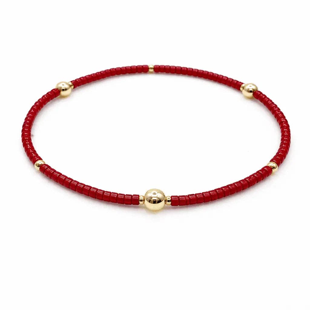 Crimson & Gold Game Day Bracelet-Erin Grey