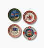 Christmas Carols Porcelain Dessert Plate Set