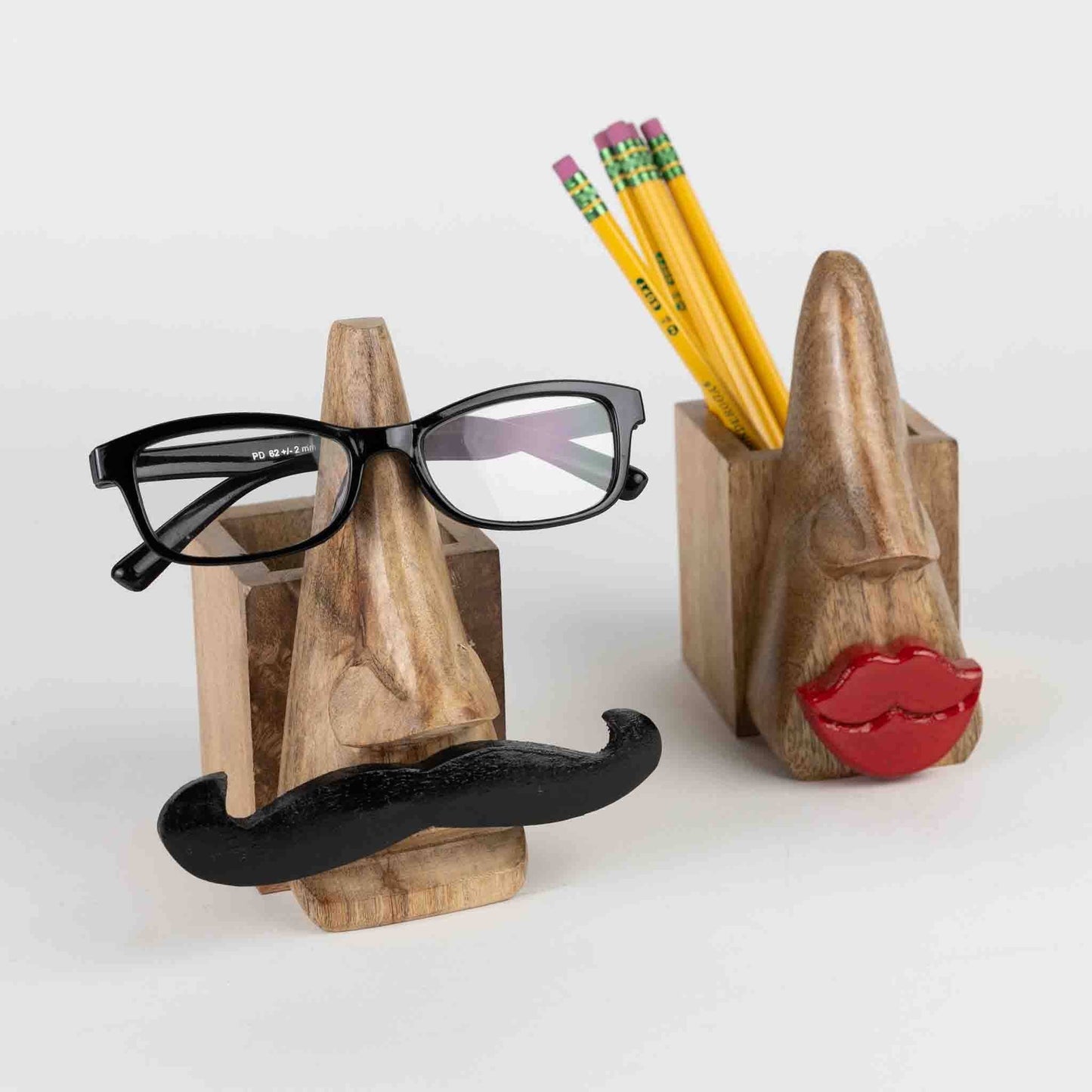 Mustache Eyeglass & Pencil Holder *