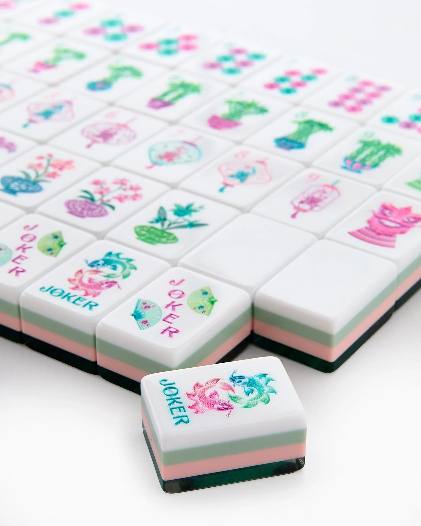 Emerald Mahjong Tile Set